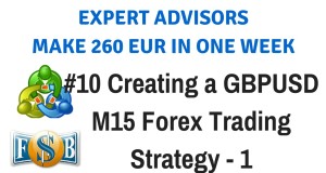 Part 10 – Creating a GBPUSD M15 Forex Trading Strategy – 1 | Create & Trade Expert Advisors